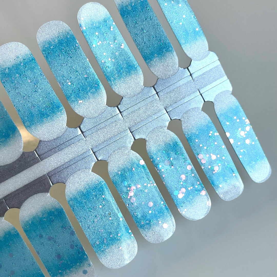 Self Titled Taylor Edition (Eras Tour)| Turquoise Glitter Nail Polish Wrap