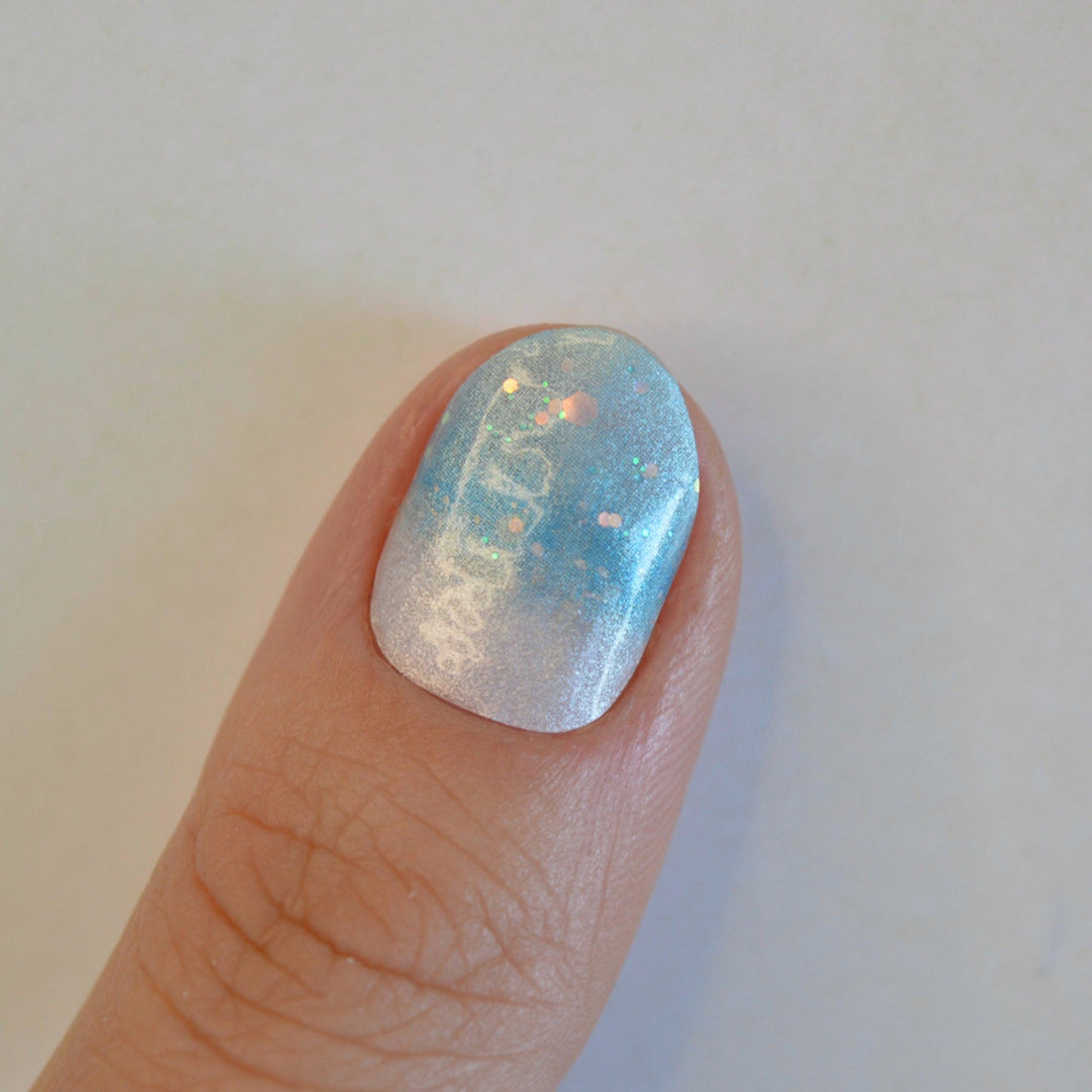 Self Titled Taylor Edition (Eras Tour)| Turquoise Glitter Nail Polish Wrap