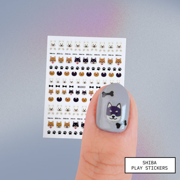 Shiba PLAY Nail Art Sticker