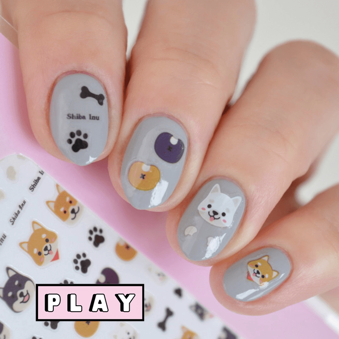 Shiba PLAY Nail Art Sticker