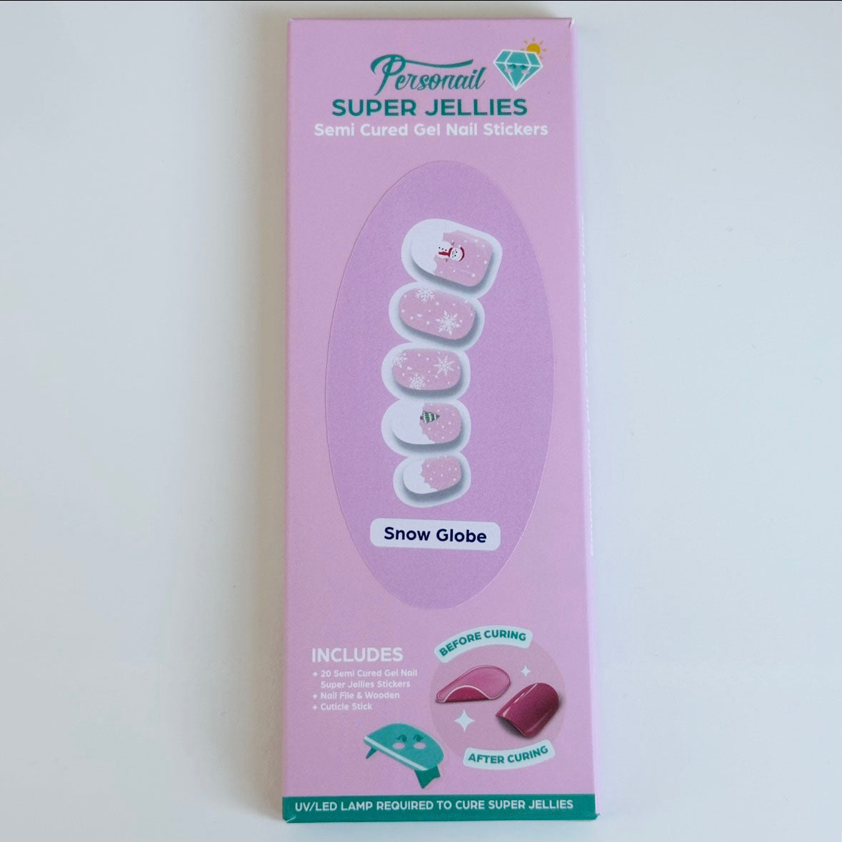 Snow Globe | Super Jellies DIY Hard Semi Cured Gel Nail Wraps