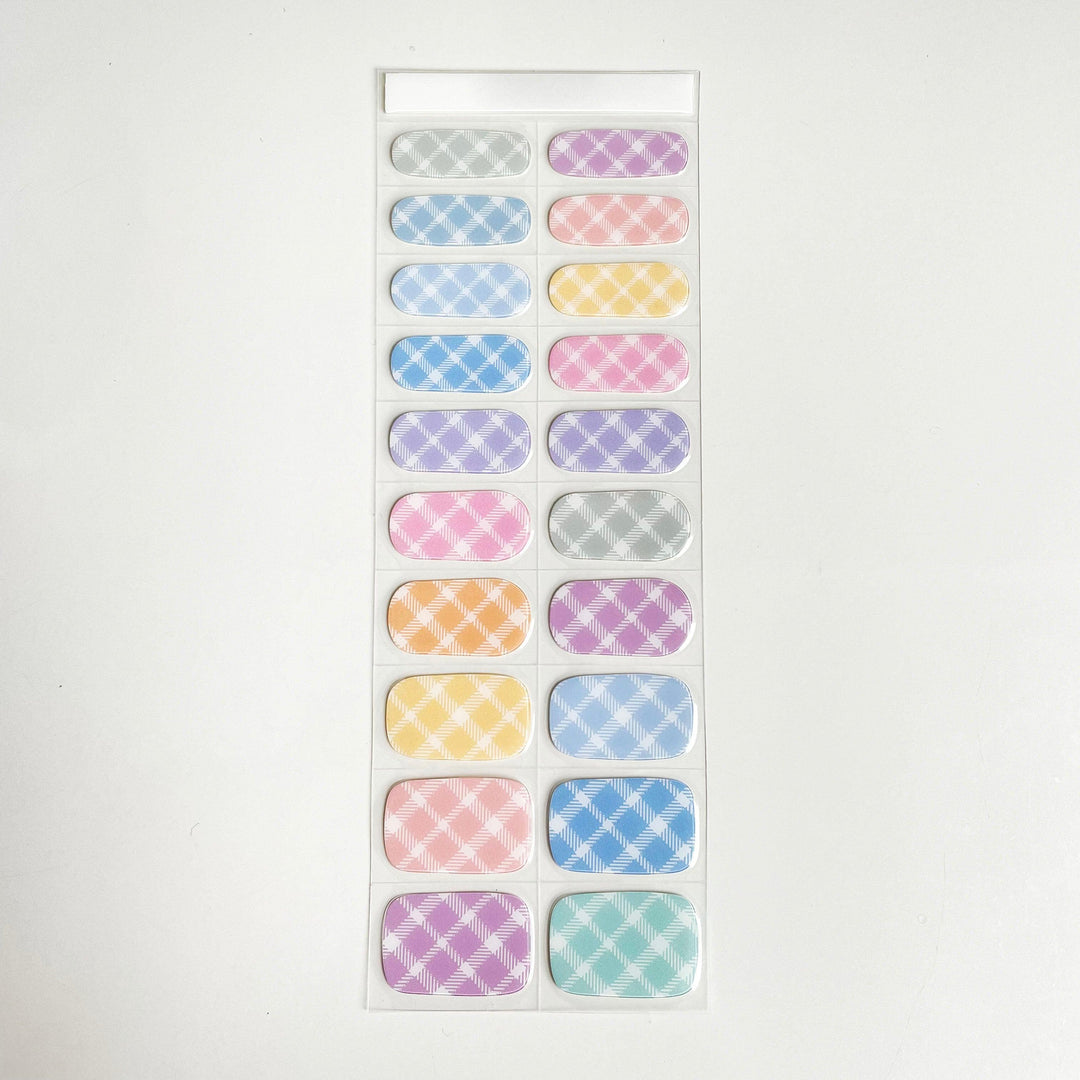 Springtime Plaid | Super Jellies DIY Hard Semi Cured Gel Nail Wraps