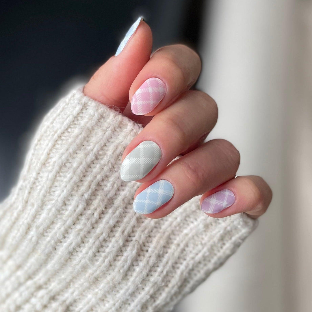 Springtime Plaid | Super Jellies DIY Hard Semi Cured Gel Nail Wraps