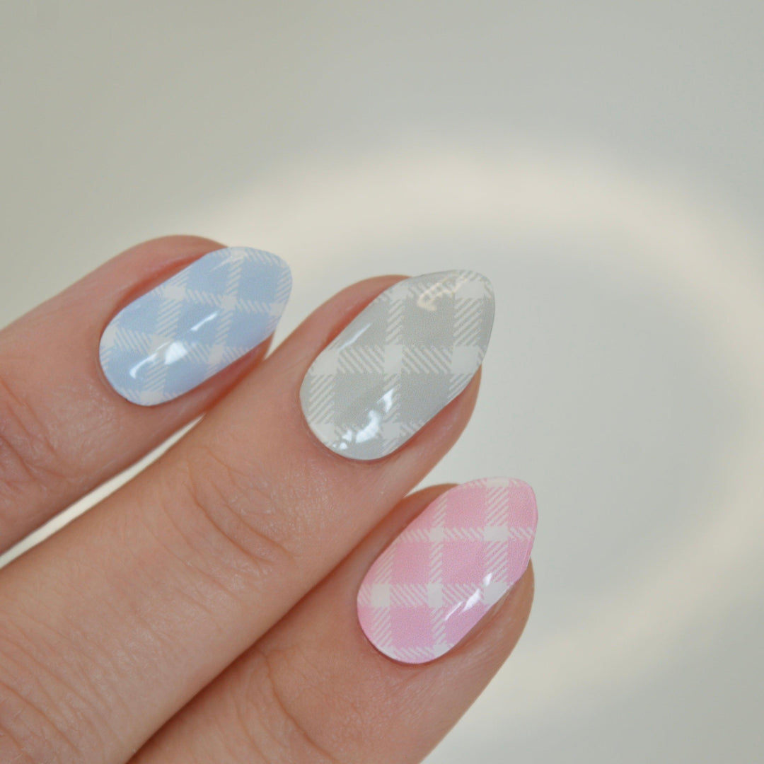 Springtime Plaid | Super Jellies DIY Hard Semi Cured Gel Nail Wraps
