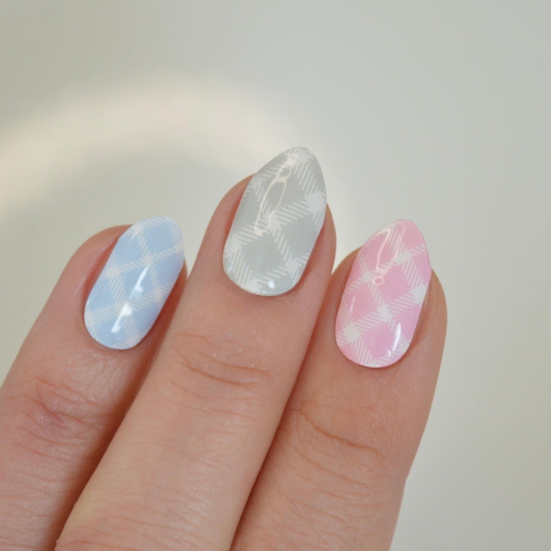 Springtime Plaid | Super Jellies DIY Hard Semi Cured Gel Nail Wraps