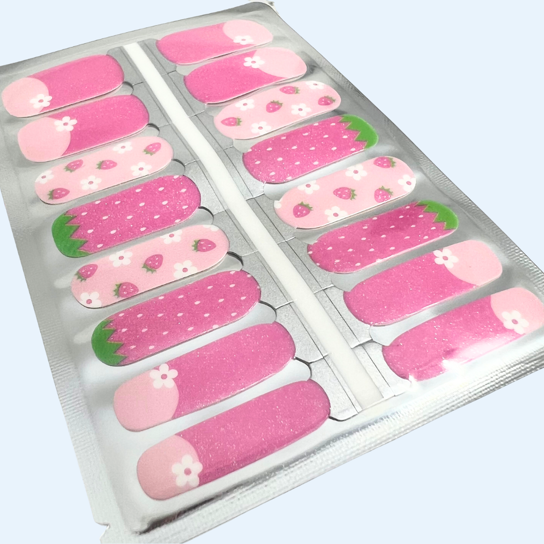 Strawberries & Cream | Nail Polish Wraps