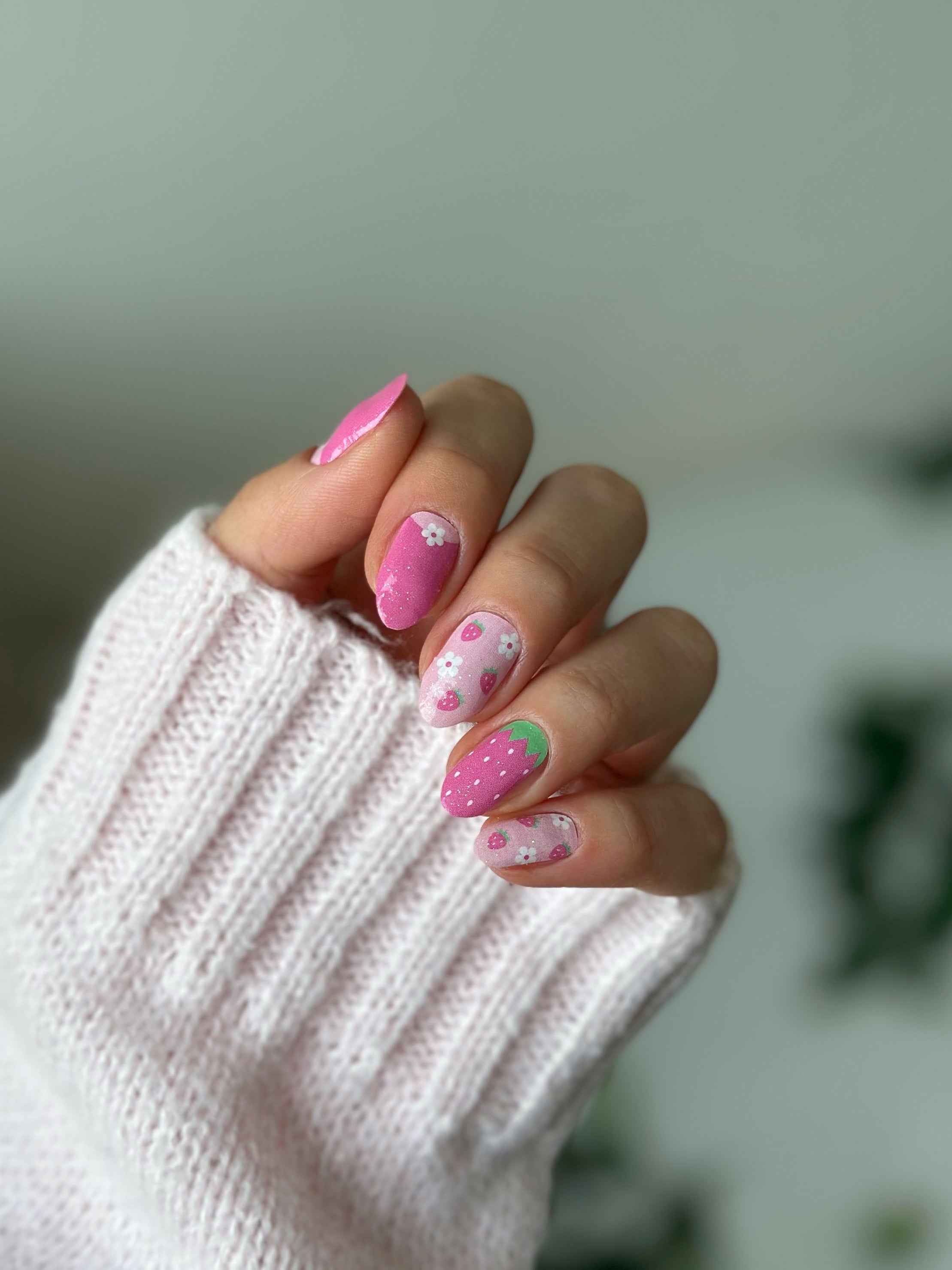 KIDS Strawberry Milk | Nail Polish Wraps