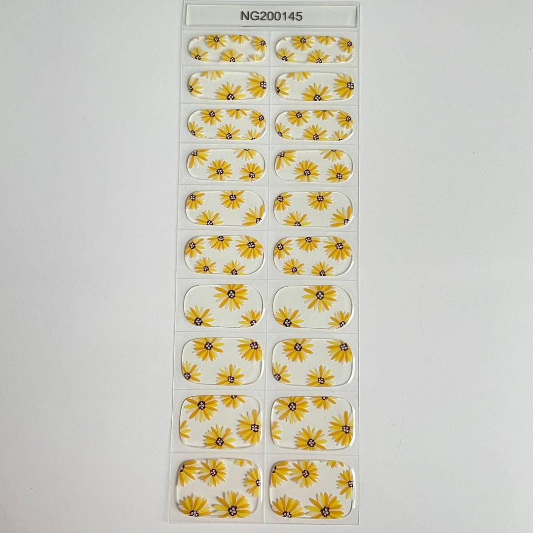 Sunshine | Sunflower Super Jellies DIY Hard Semi Cured Gel Nail Wraps