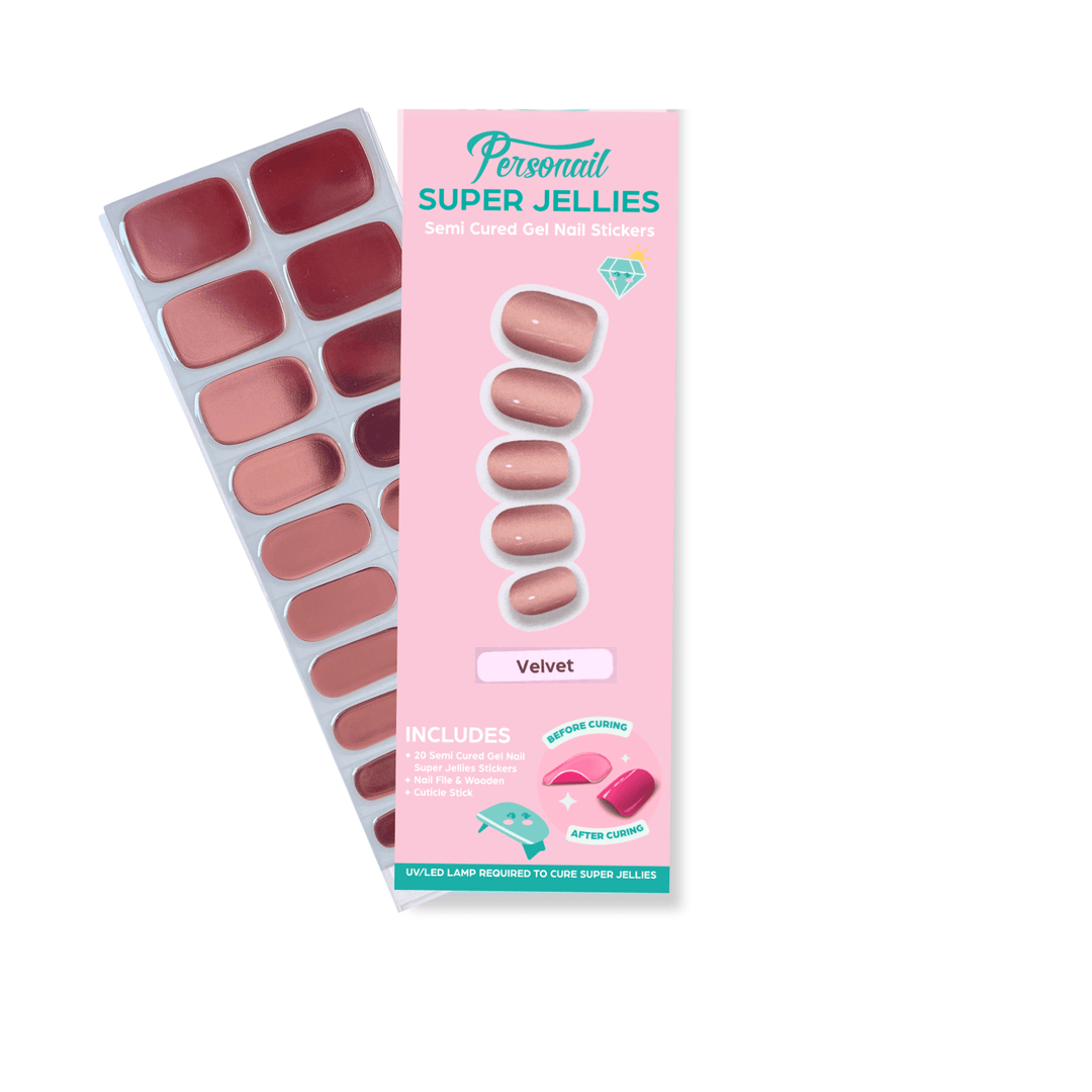 Velvet | Super Jellies DIY Hard Semi Cured Gel Nail Wraps