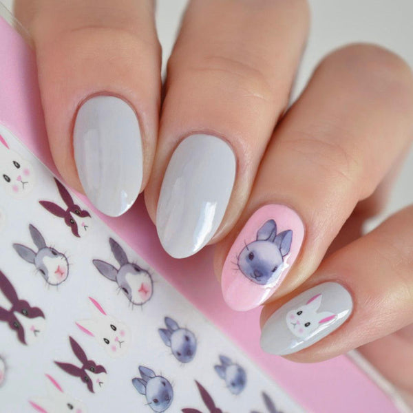 Bunny PLAY Nail Art Sticker