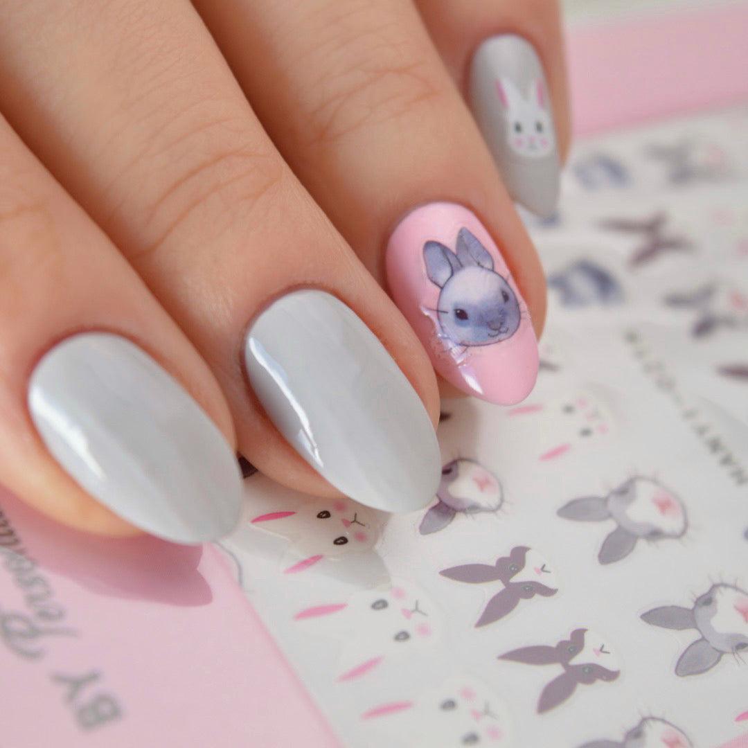 Bunny PLAY Nail Art Sticker