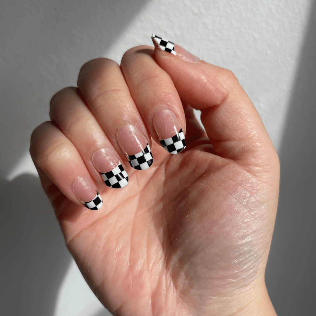 Check Mate | French Tip Checker Nail Polish Wrap