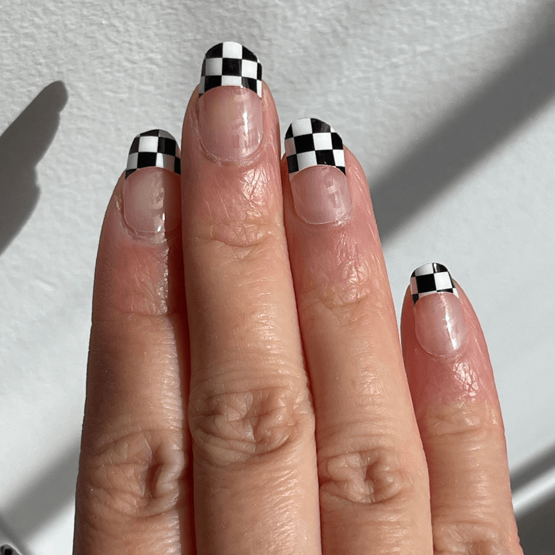 Check Mate | French Tip Checker Nail Polish Wrap