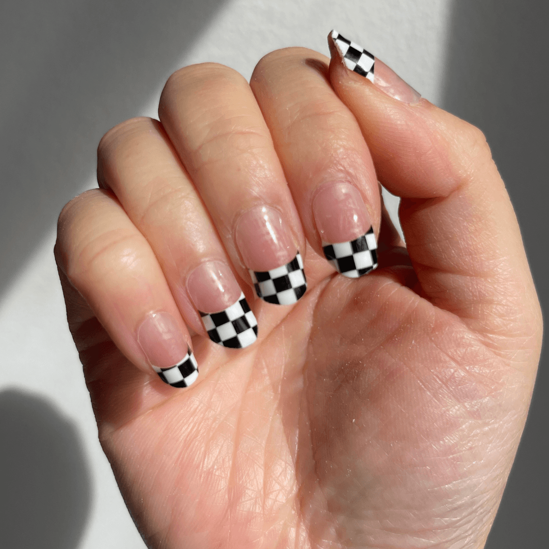 Check Mate | French Tip Checker Nail Polish Wrap
