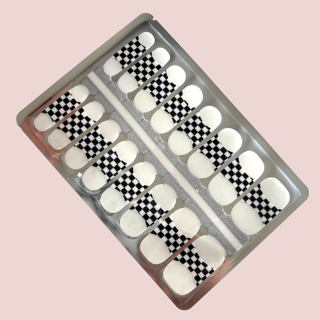 Check Mate | French Tip Checker Nail Polish Wrap