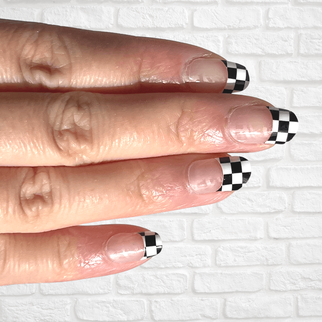 Check Mate | French Tip Checker Nail Polish Wrap