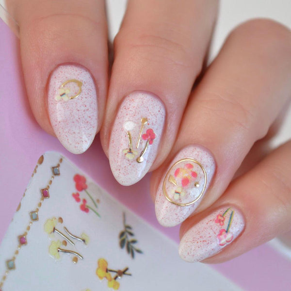 Flowers PLAY Nail Art Sticker