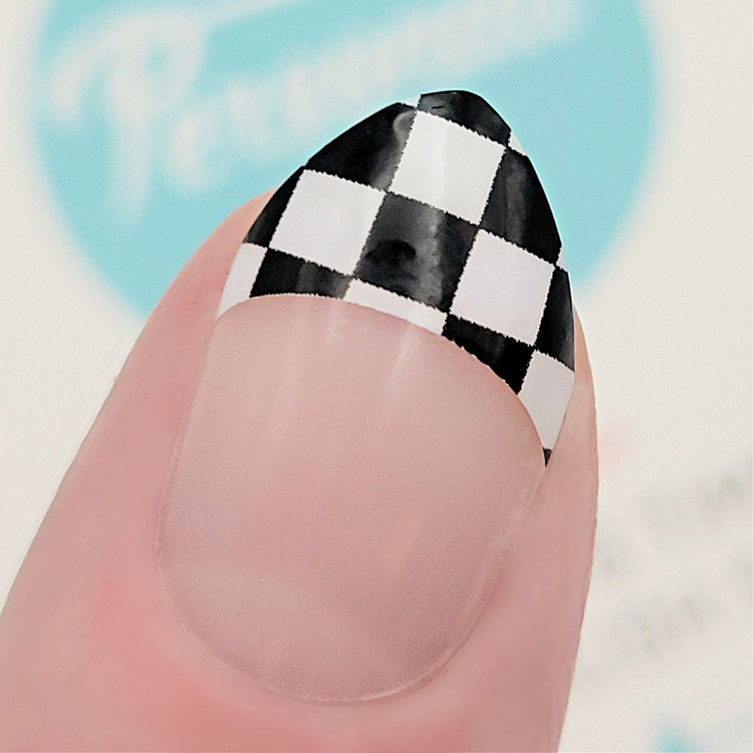 Check Mate | French Tip Checker Nail Polish Wrap