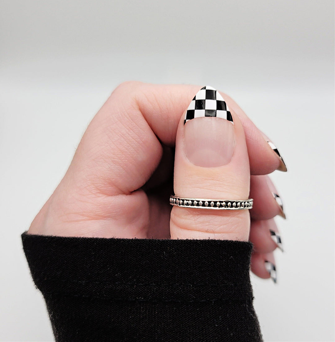 Check Mate | French Tip Checker Nail Polish Wrap