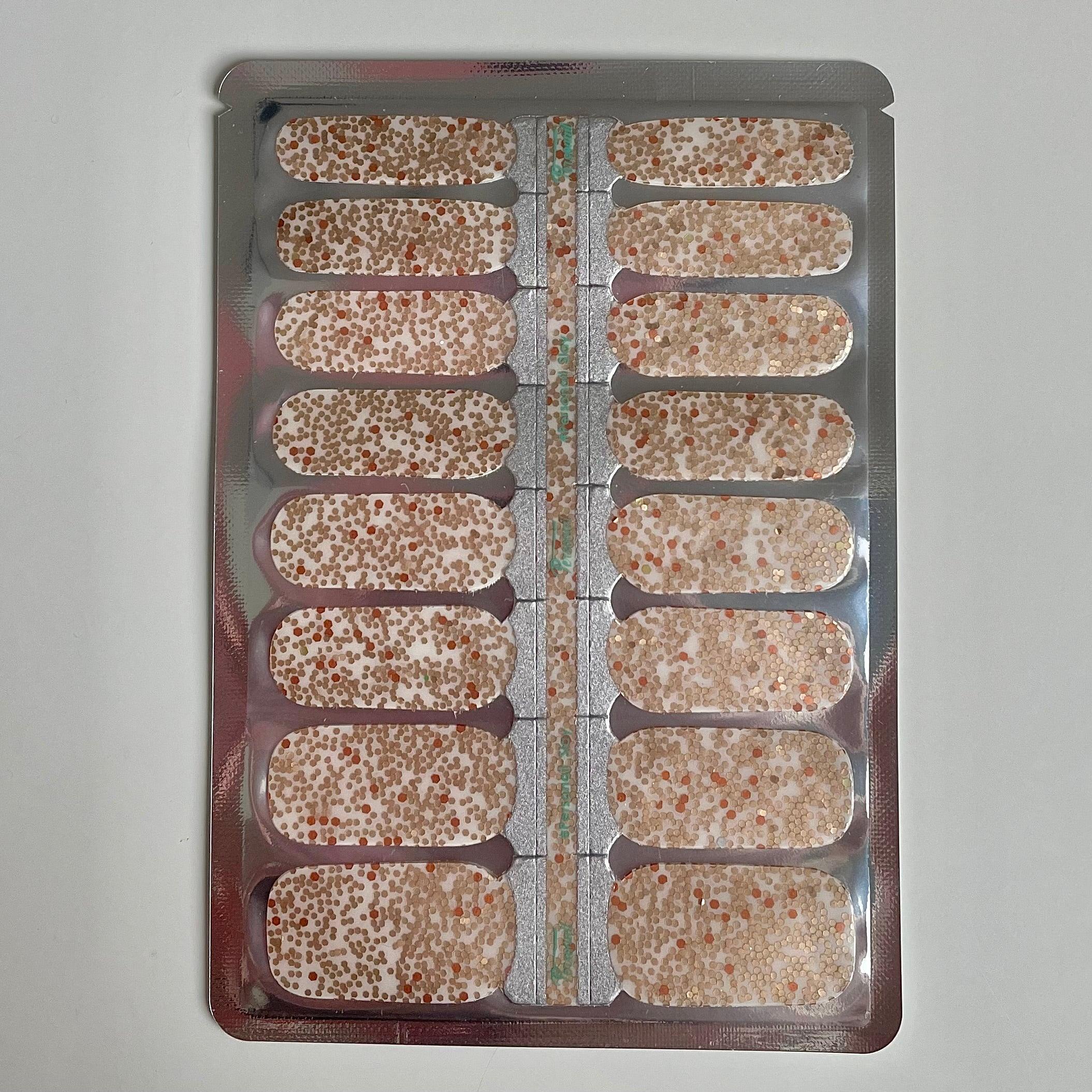 Slay| Chunky Gold Sequin Nail Polish Wrap