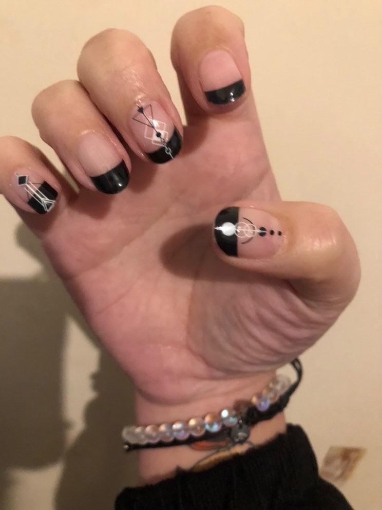 Black Tips | French Tip Nail Polish Wraps