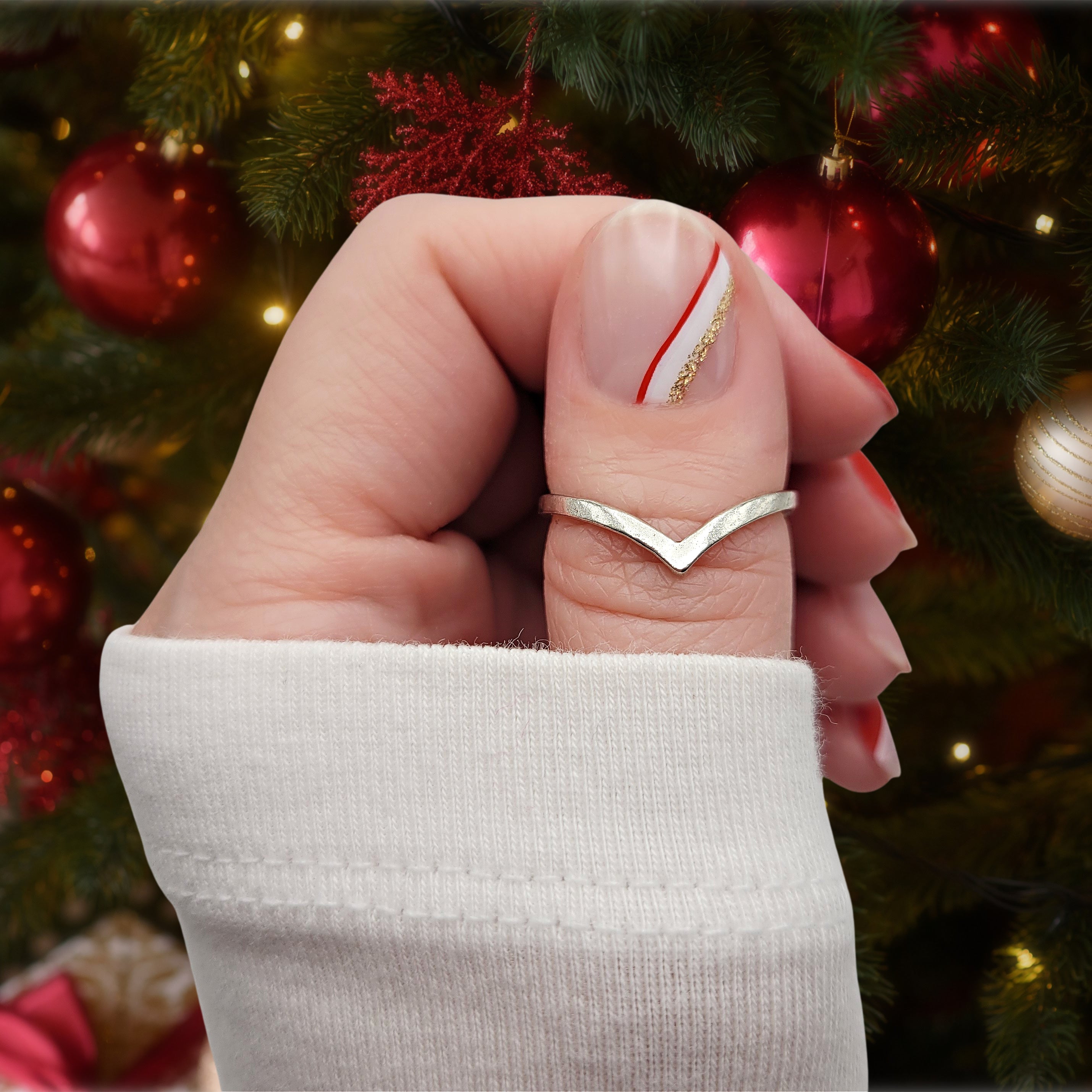 [COLLAB] Candy Cane Nail Wraps Christmas Nail Wrap