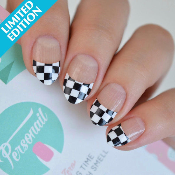Check Mate | French Tip Checker Nail Polish Wrap
