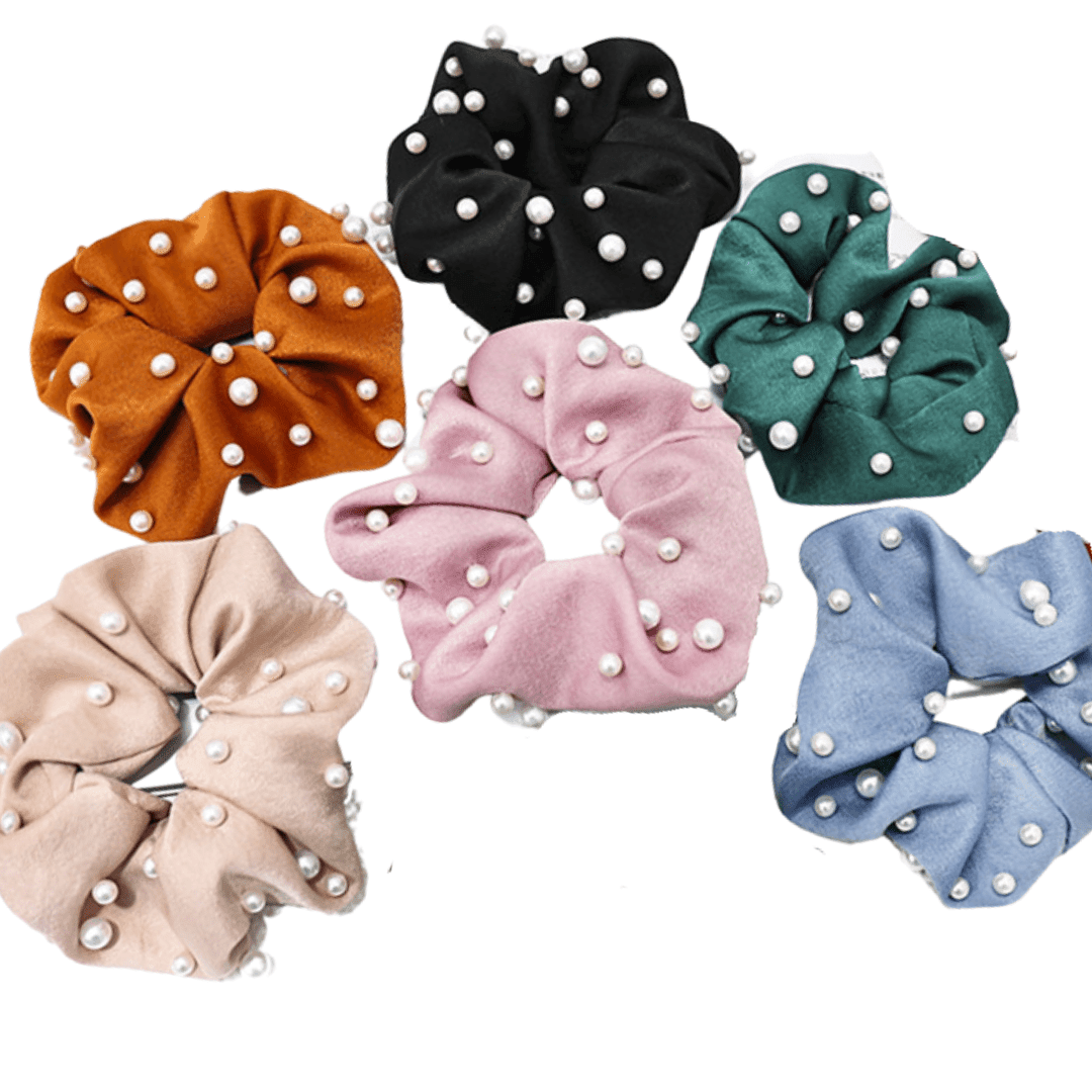 Personail headband Black Olivia Scrunchie
