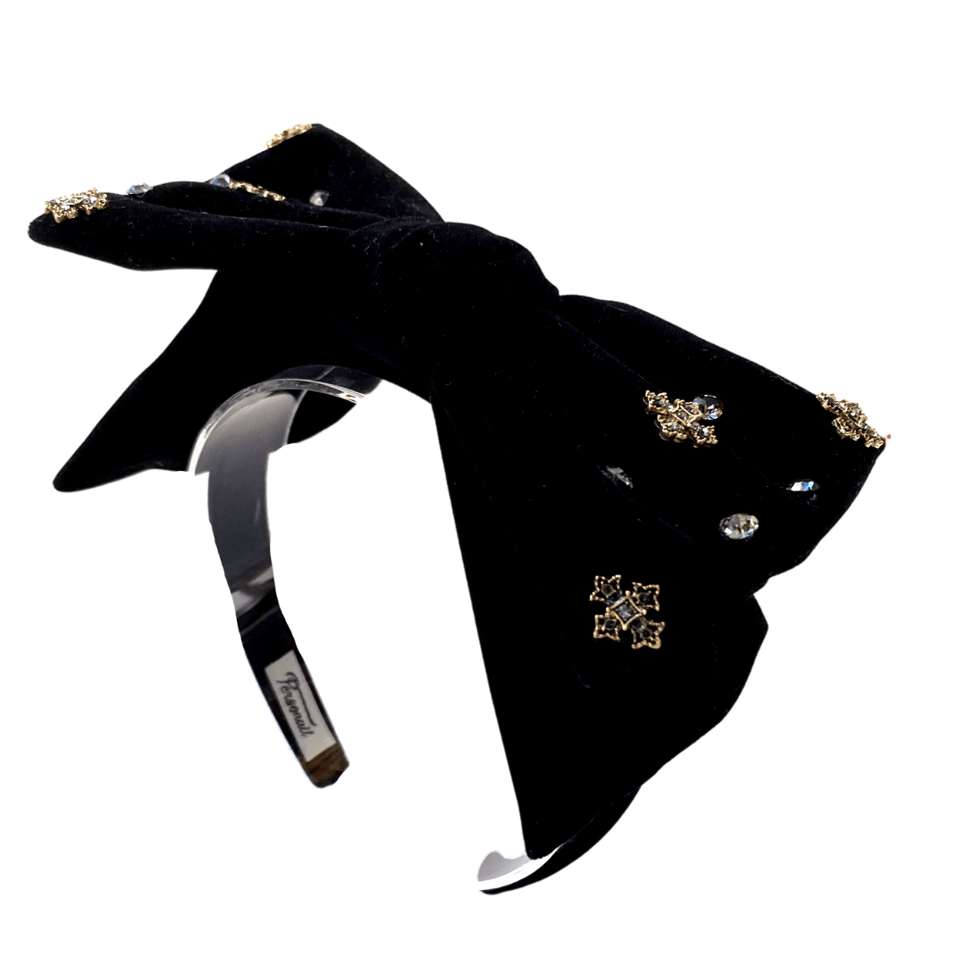 Personail headband Caroline Big Bow Headband (Black)