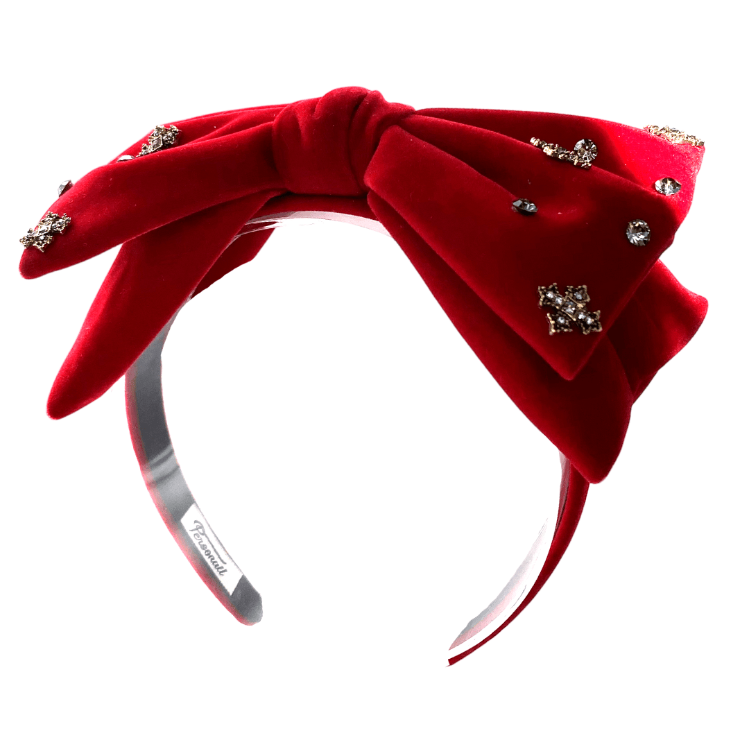 Personail headband Caroline Big Bow Headband (Red)