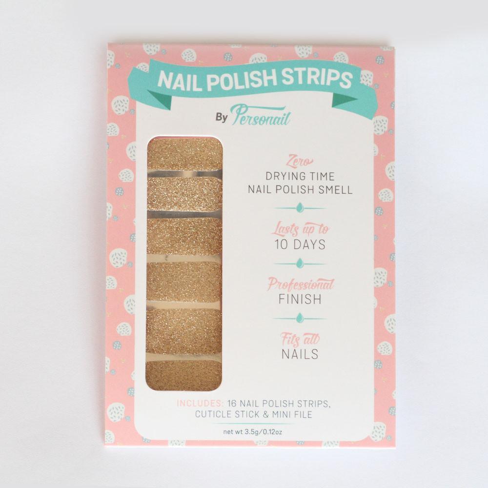 Personail Nail Wraps Champagne Glitter