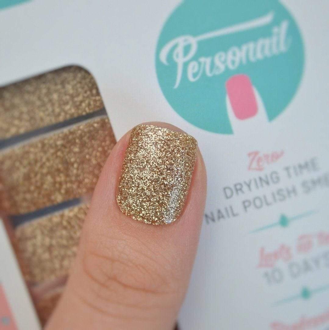 Personail Nail Wraps Champagne Glitter