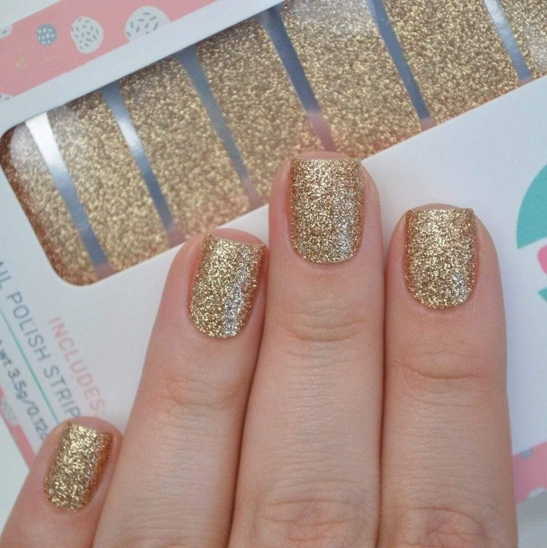 Personail Nail Wraps Champagne Glitter