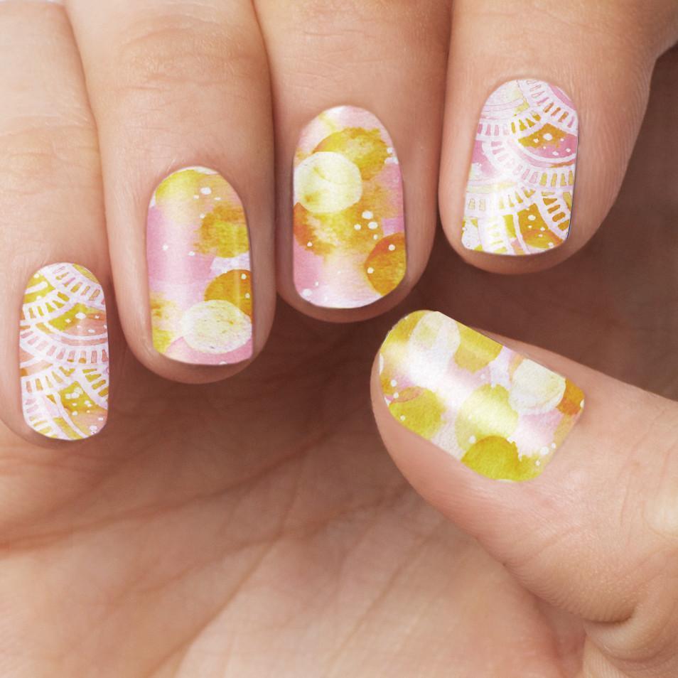 Personail Nail Wraps Citrus Watercolour by Jess The Chen