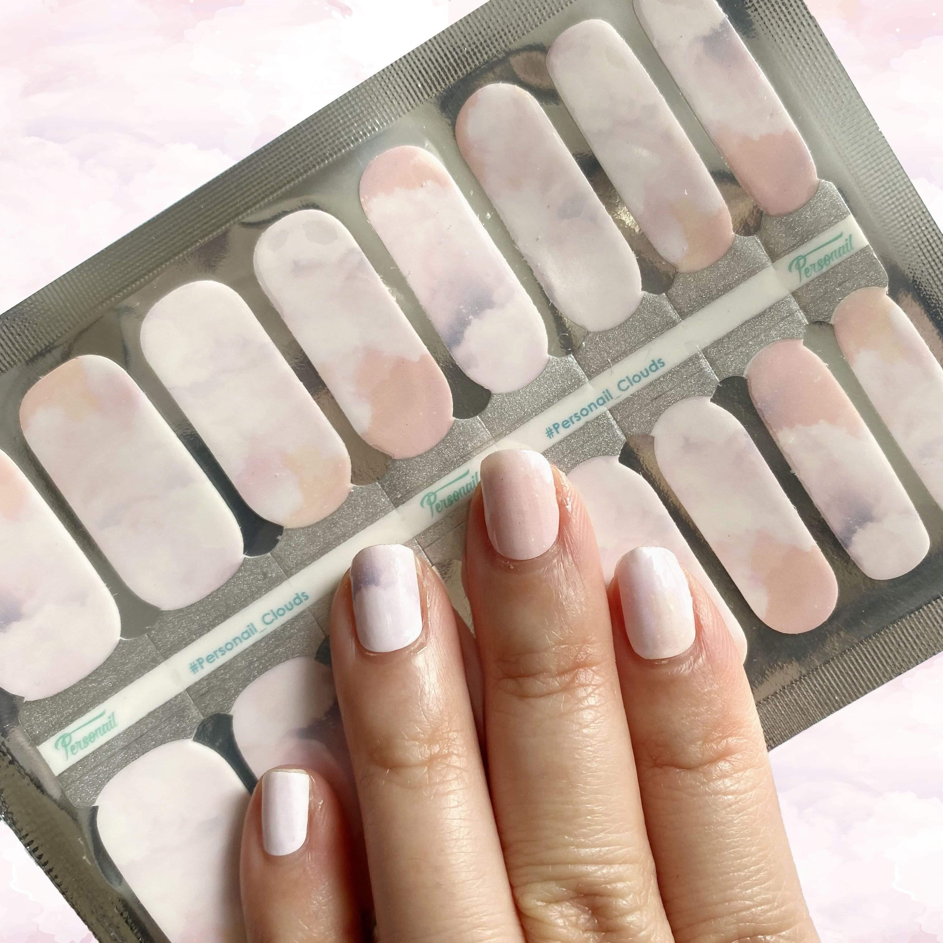 Personail Nail Wraps Clouds