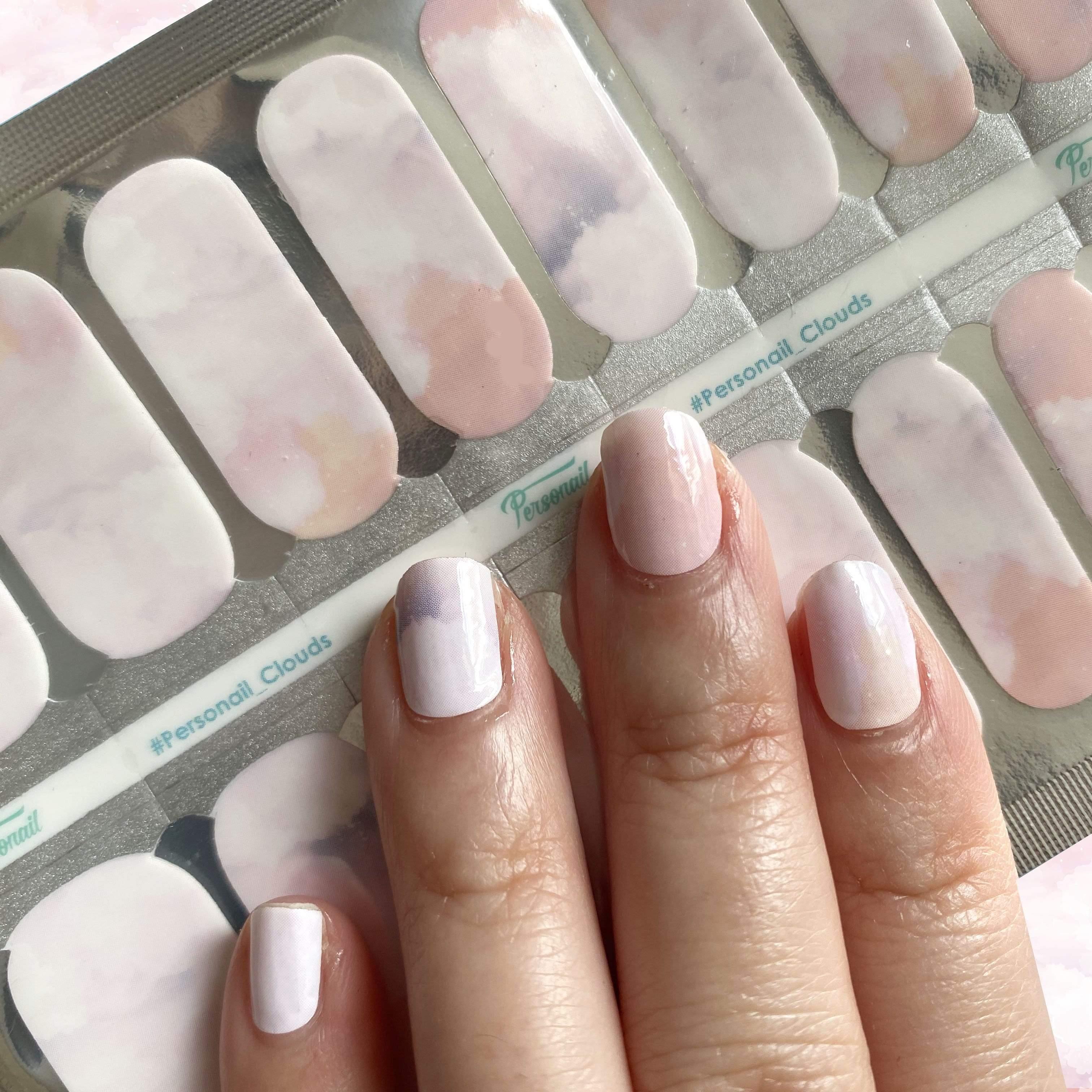 Personail Nail Wraps Clouds