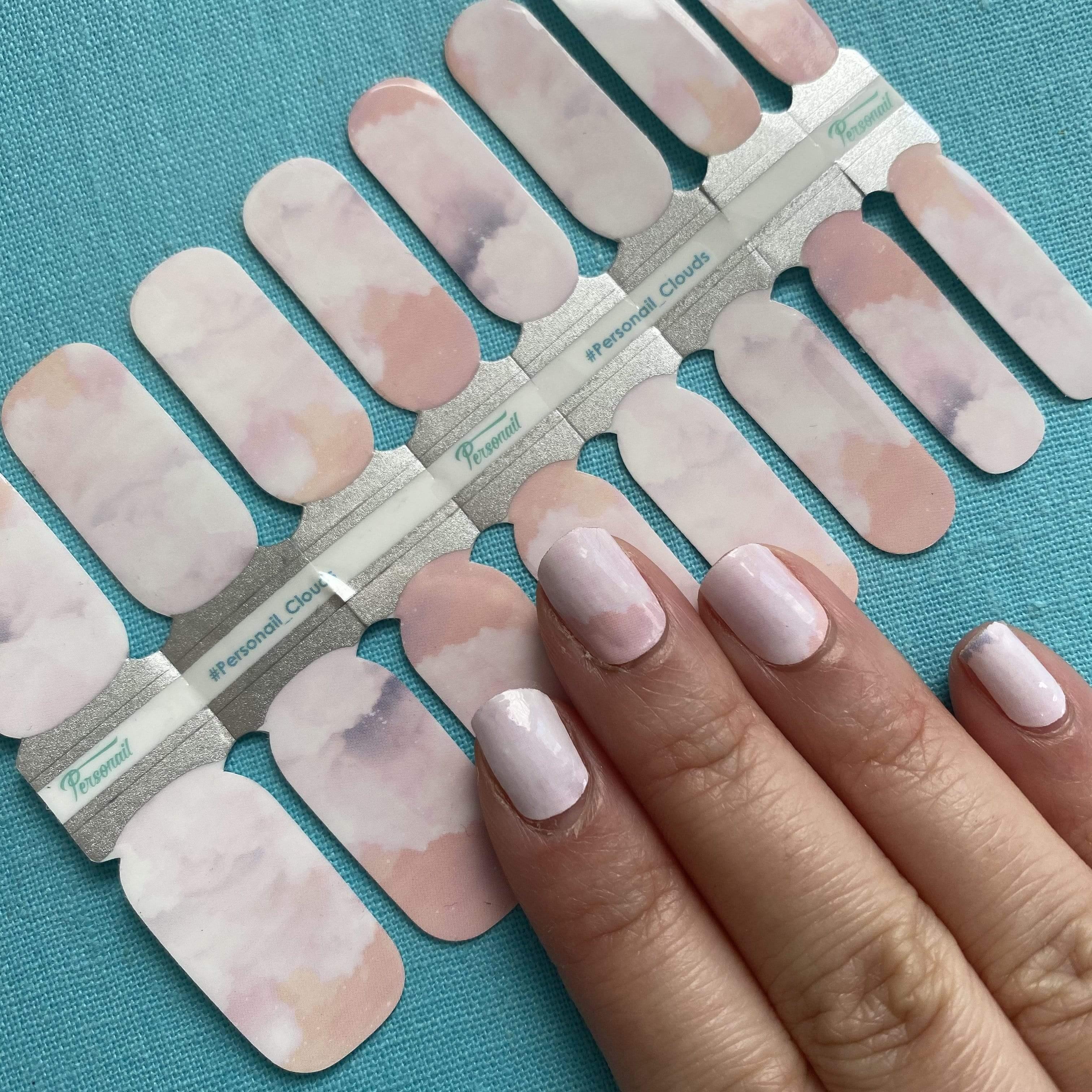 Personail Nail Wraps Clouds