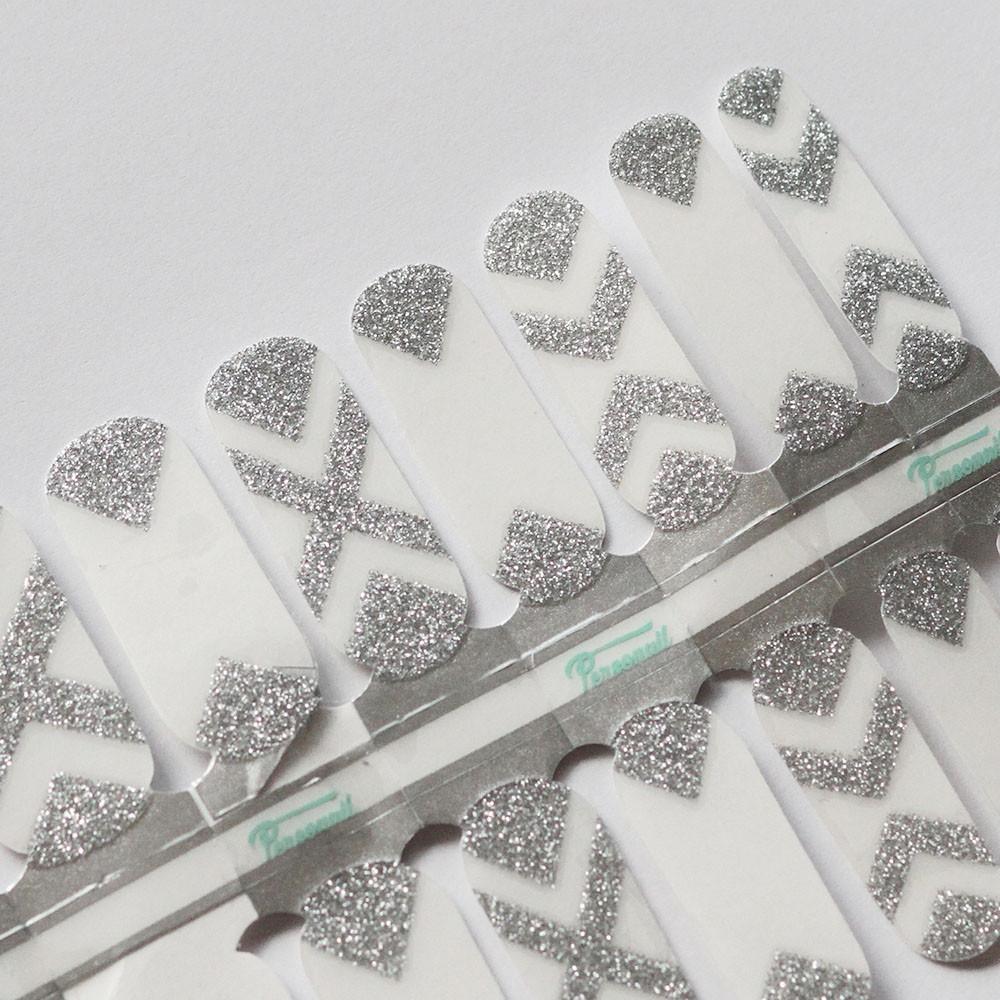 Personail Nail Wraps Cover Up in Silver (Transparent)