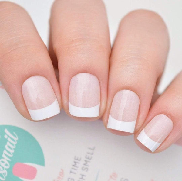Personail Nail Wraps French Tip (Transparent base with white tip)
