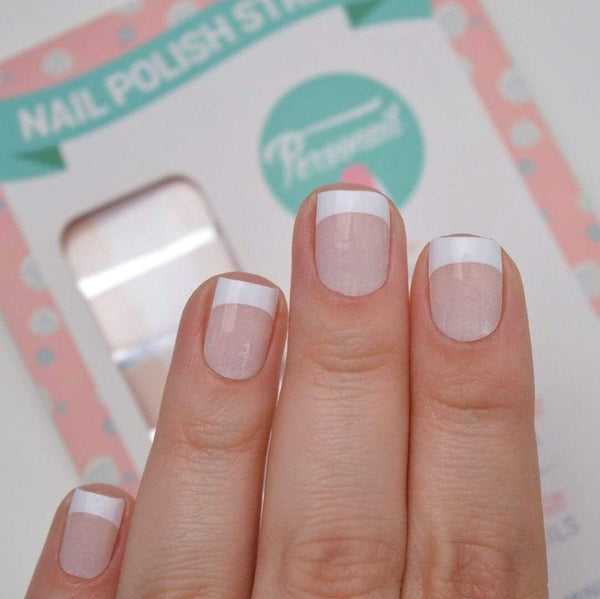 Personail Nail Wraps French Tip (Transparent base with white tip)