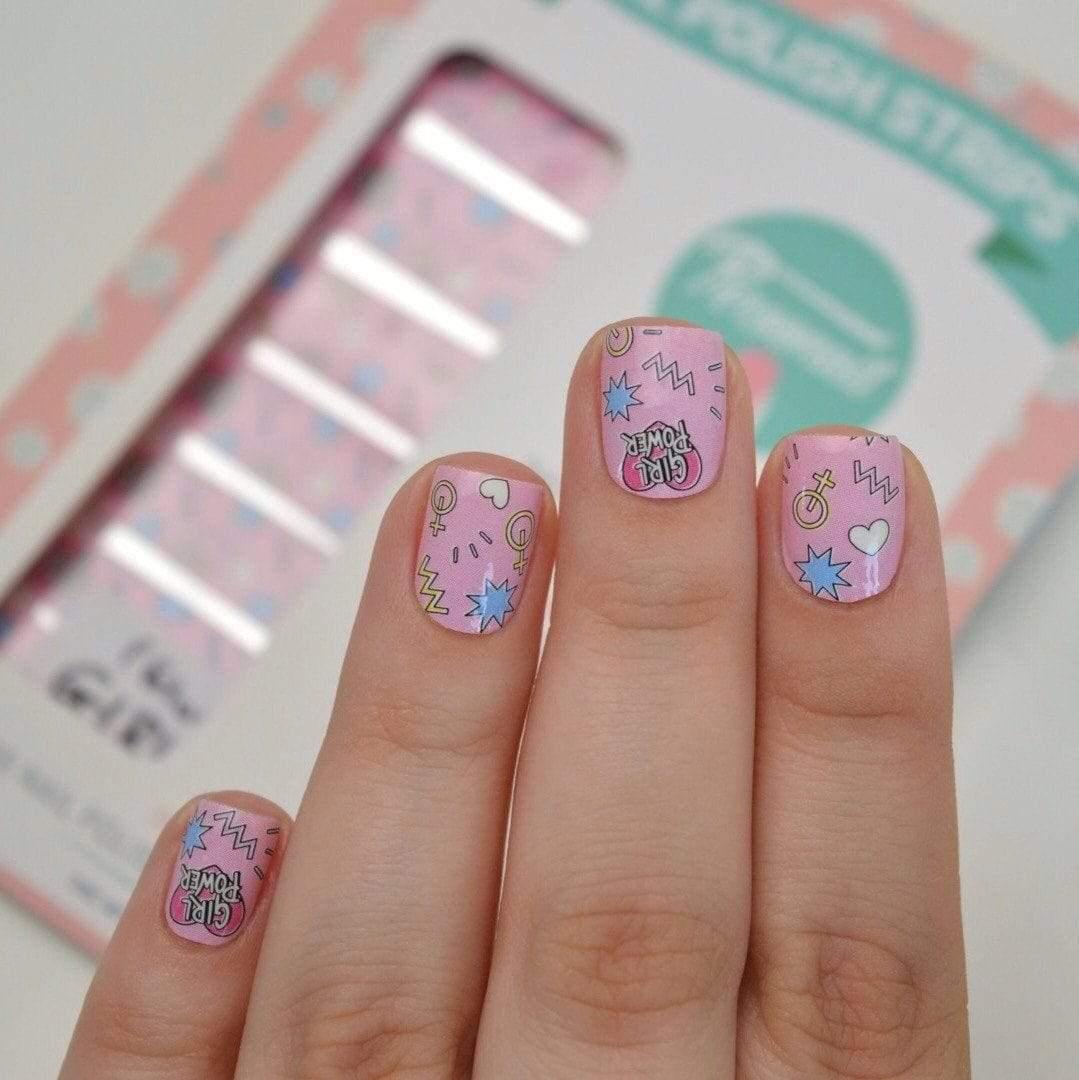 Personail Nail Wraps Girl Power by Martina Martian (Glow in the dark)