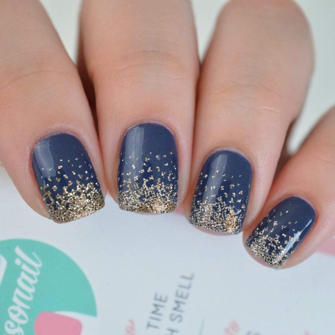 Personail Nail Wraps Gold Tips (Transparent)
