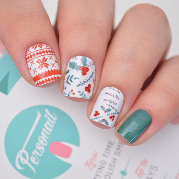 Personail Nail Wraps Ho Ho Holy Christmas Nails