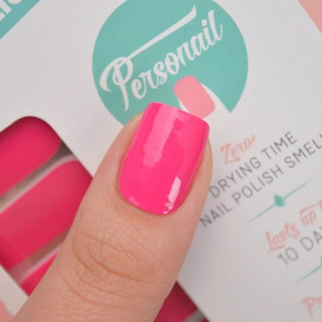 Personail Nail Wraps Hot Hot Pink