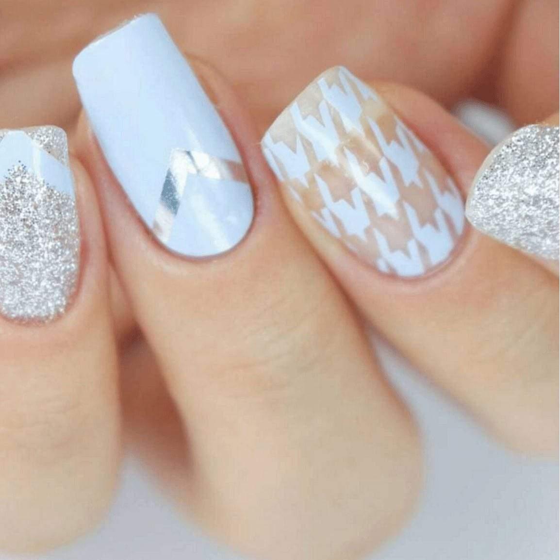 Personail Nail Wraps Houndstooth (Transparent)