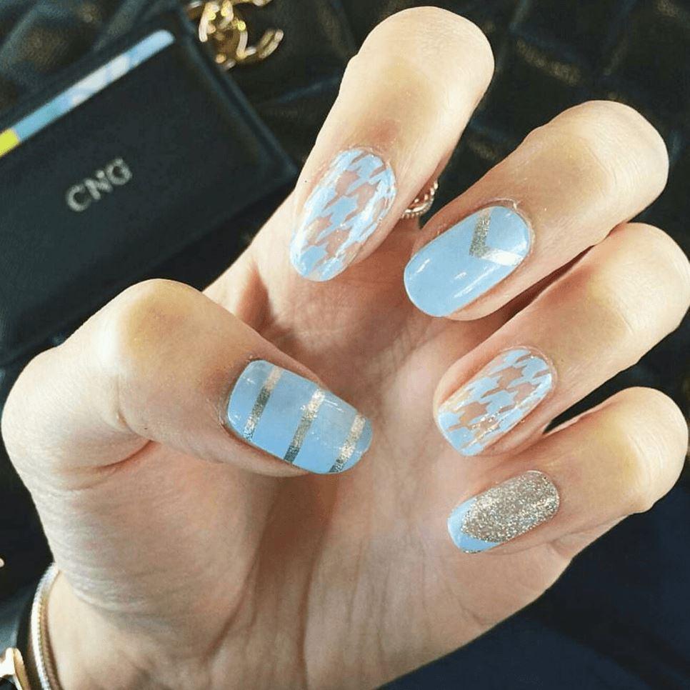 Personail Nail Wraps Houndstooth (Transparent)