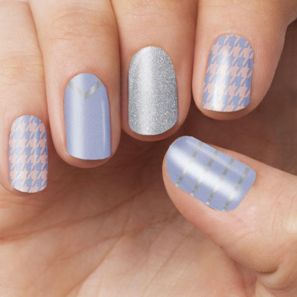 Personail Nail Wraps Houndstooth (Transparent)