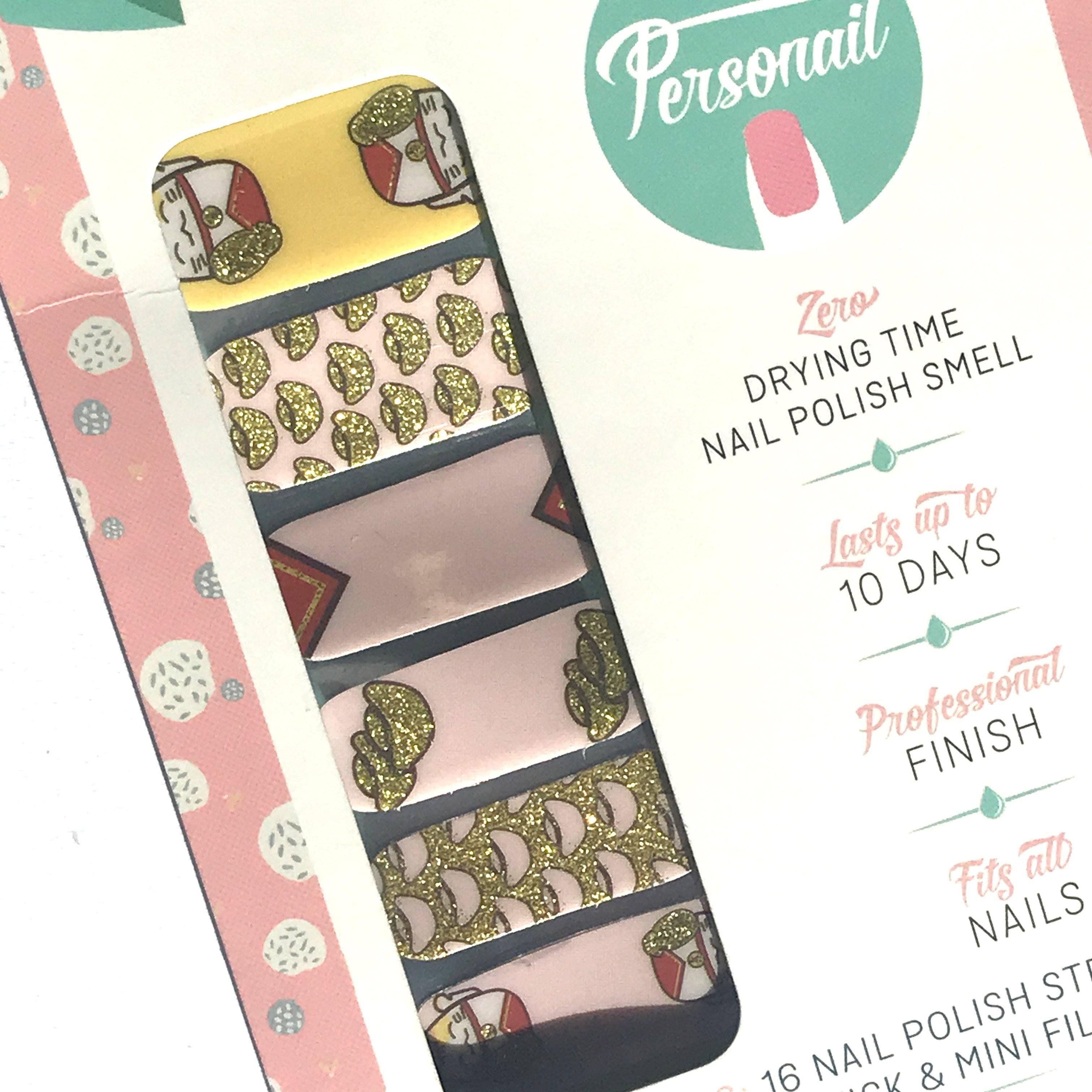 Personail Nail Wraps Lucky Cat