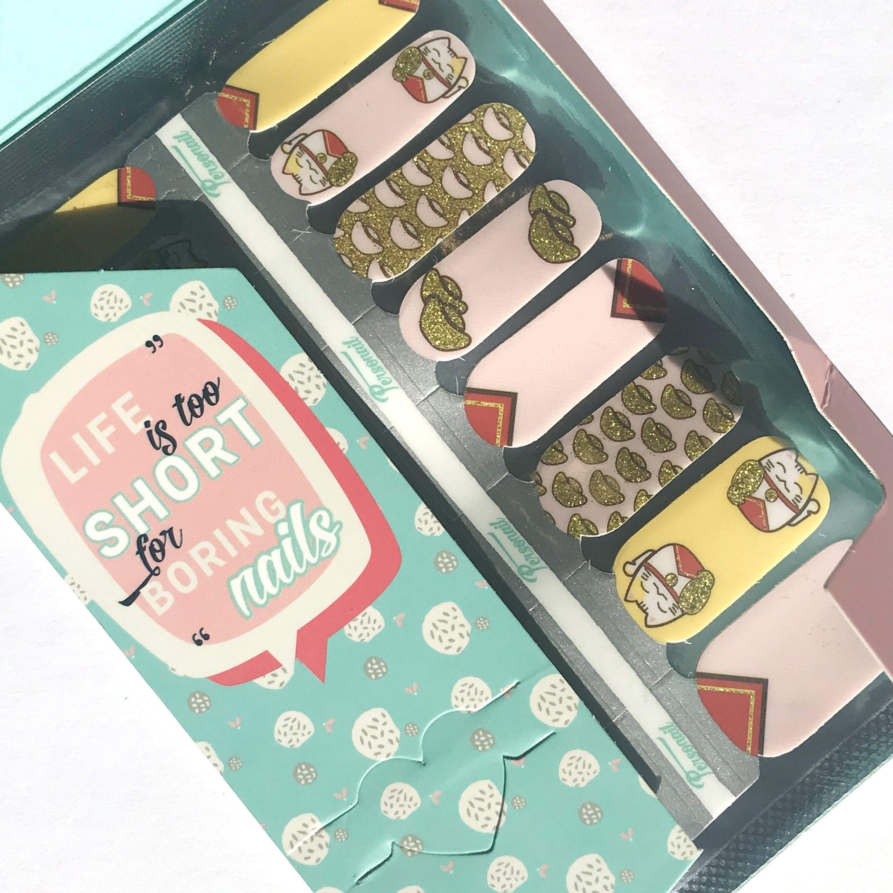 Personail Nail Wraps Lucky Cat