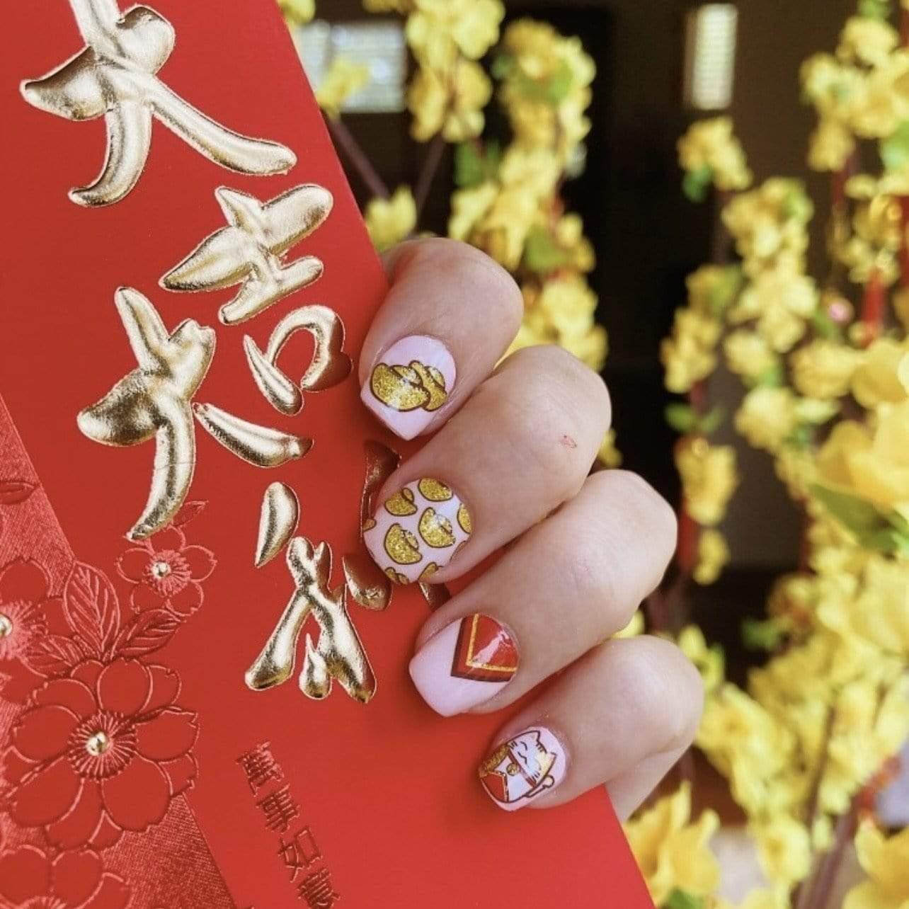Personail Nail Wraps Lucky Cat